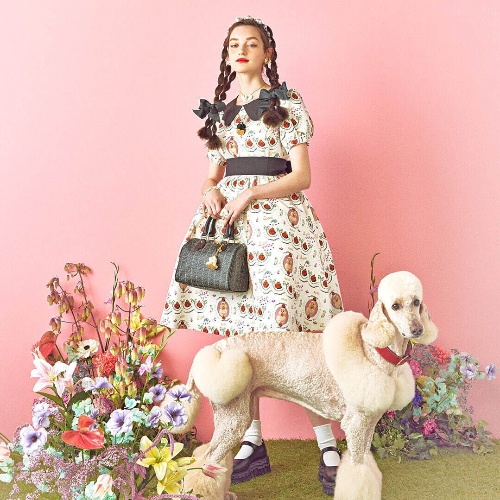 Q-pot. Dress新作「子犬のワルツ」着想ワンピース、“子犬のケーキ”柄フリルドレスやスカートコピー Q-pot. Dress新作「子犬のワルツ」着想ワンピース、“子犬のケーキ”柄フリルドレスやスカートコピー