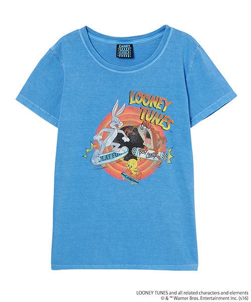キャンディストリッパーとルーニー・テューンズのコラボTシャツ発売 - ヴィンテージ感のある加工コピー