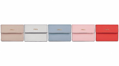 フルラの“春カラー”レザー小物、ピンクやライトブルーのミニウォレット＆名刺ケースコピー