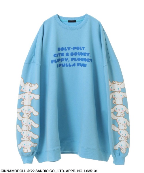 キャンディストリッパー×シナモロール、“袖に連なるシナモロール”のビッグスウェットやTシャツコピー キャンディストリッパー×シナモロール、“袖に連なるシナモロール”のビッグスウェットやTシャツコピー
