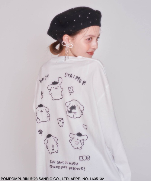 キャンディストリッパー×「ポムポムプリン」“なかよし”手描き風フォントTシャツ＆ソックスなどコピー