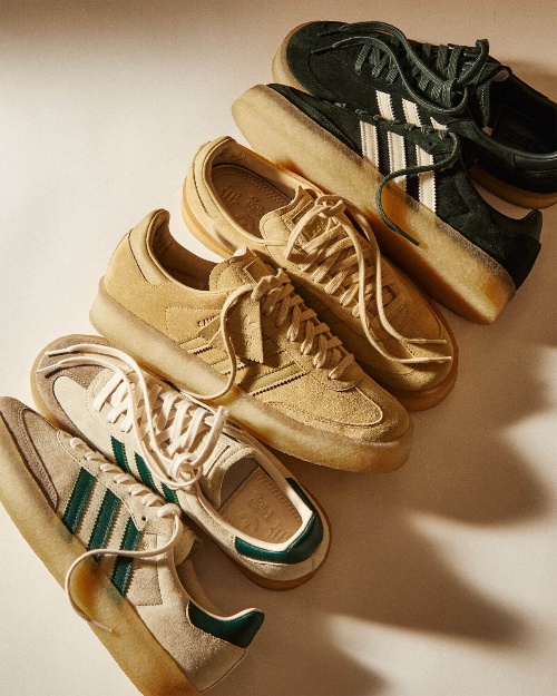 KITH×アディダス オリジナルス×クラークスのスニーカー、クレープソール採用の「サンバ」コピー KITH×アディダス オリジナルス×クラークスのスニーカー、クレープソール採用の「サンバ」コピー