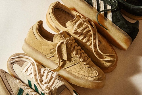 KITH×アディダス オリジナルス×クラークスのスニーカー、クレープソール採用の「サンバ」