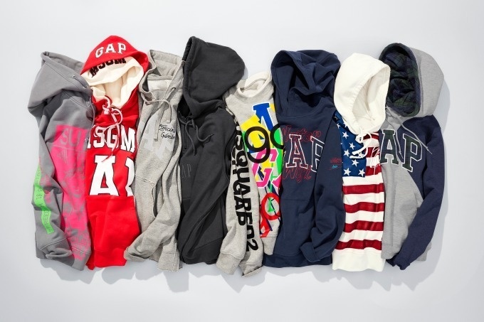 GAPスウェットシャツがバルマンやMSGM、ディースクエアードら8組のデザイナーによってデザイン